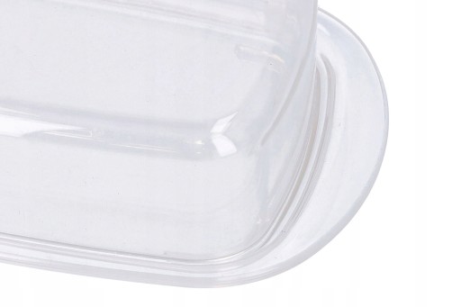 NÁDOBKA NA MASLO 18x11,5cm nádoba na maslo, biely plast, priehľadný kryt