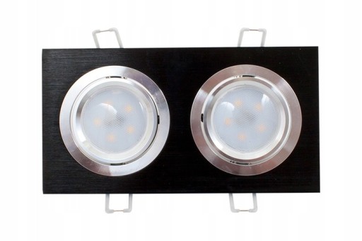 Sada halogénového svietidla, dvojitá čierna LED 2x4,8W 230V GU10, teplá farba