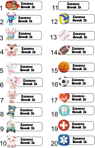 NAŽEHLOVAČKY MENOVKY NAŽEHLOVAČKY MENOVKY 56 kusov