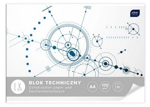TECHNICKÝ BLOK BIELY A4 10 LIST 170G TLAČ