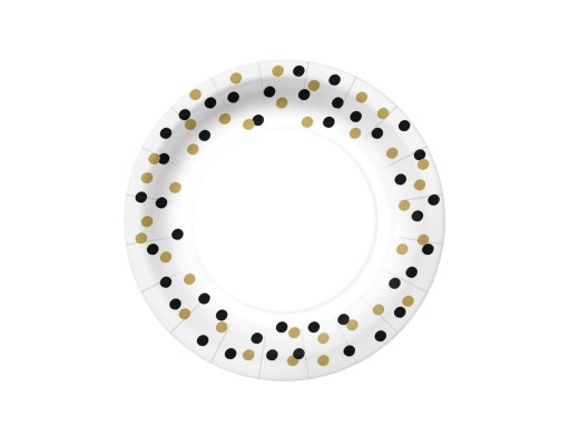 Papierové taniere PAW CONFETTI GOLD 10 ks. 18 cm