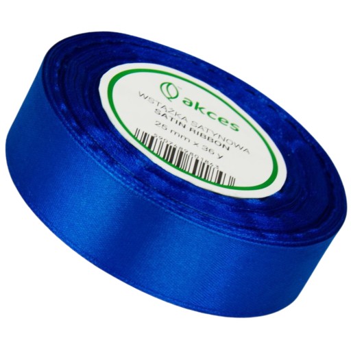 Modrá SATÉNOVÁ STUHA 25mm - 32mb
