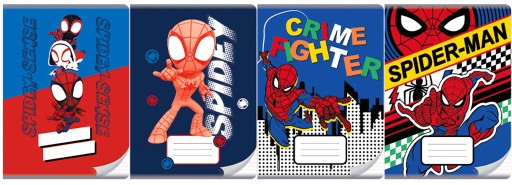 FAREBNÁ ŠKOLSKÁ KNIHA 3 RIADKOVÁ A5 16k SPIDERMAN