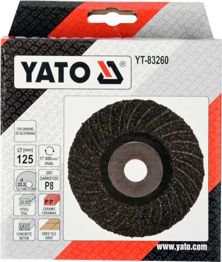 BRÚSNY KOTÚČ 125mm P8 NA BRÚSKU YATO