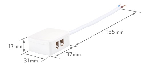 ROZDEĽOVACÍ KÁBEL 2x2 AMP NA PRIPOJENIE SVIETIDIEL