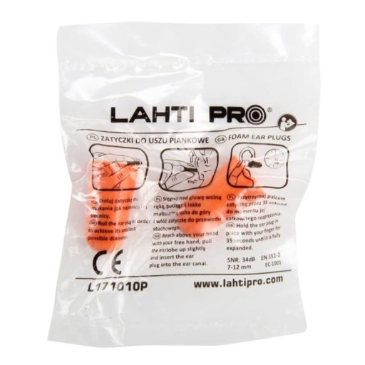 LAHTI PRO Penové štuple do uší 5 párov /L171010