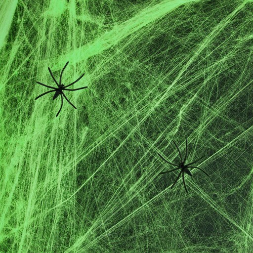 PAVUČINA NA HALLOWEENSKÉ SIEŤOVÉ OZDOBY OZDOBY UMELÉ ZELENÉ + PAVÚKY 60G