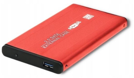 2,5'' DISK UCHOVÁVANIE SATA HDD BAY USB 3.0 ČERVENÁ