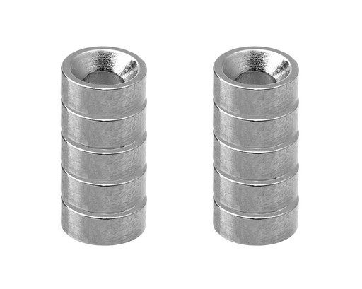 NEODYMOVÝ MAGNET 10x5 mm otvor 7x3,5 NA SKRUTKU 10 ks