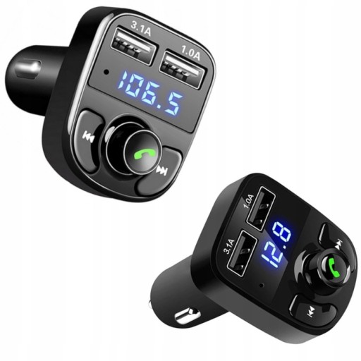 Bluetooth Dual Mp3 Fm Transmitter Nabíjačka Rýchle bezdrôtové nabíjanie