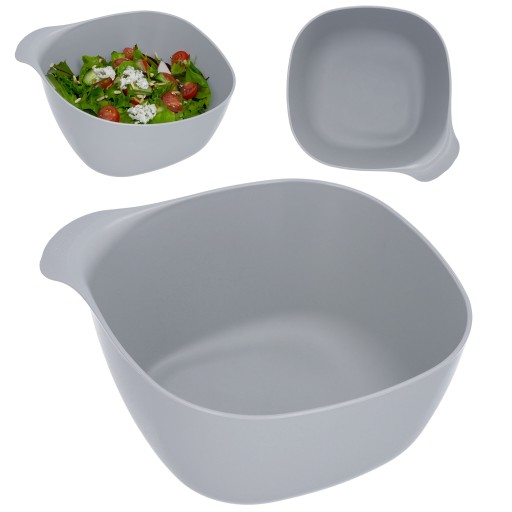 ŠEDÁ PLASTOVÁ MISKA 17x14 CM NA OBJEDNANIE OVOCIE KUCHYŇSKÁ MISKA 0,75L