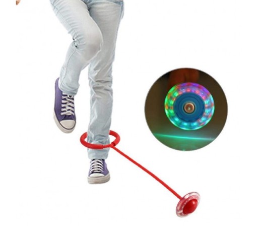 Hula-hop švihadlo na nohy s LED skipper krúžkom