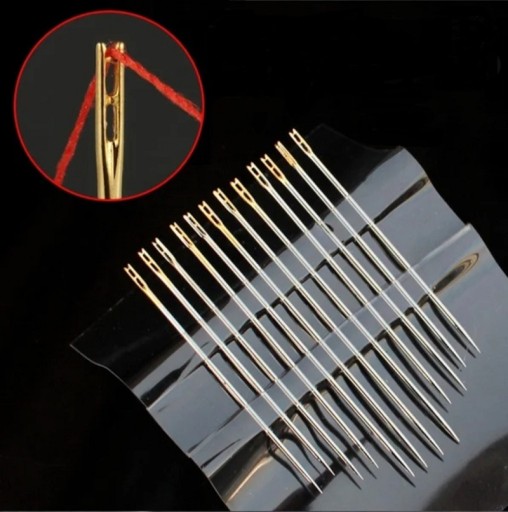 Samonavliekacie ihly na šitie EASY-THREAD HAND NEEDLE 12 kusov
