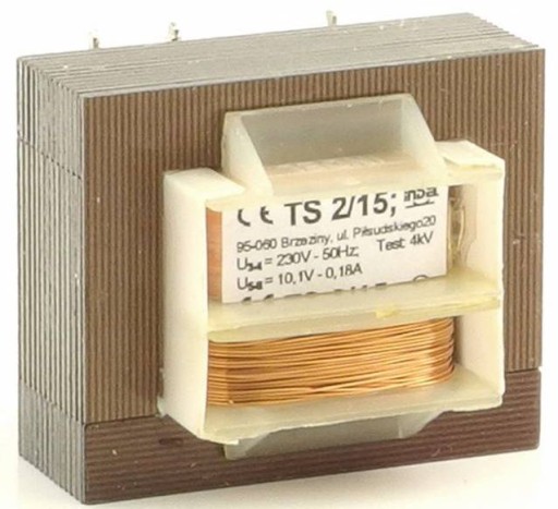 Transformátor 2VA, 230Vac (10,1V) 0,18A, Indel