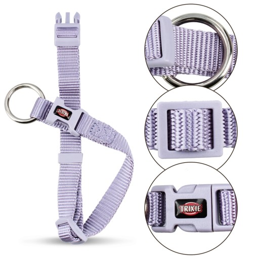 Prémiový obojok, pes, svetlá lila, S–M: 30–45 cm/15 mm