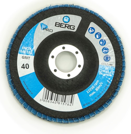 KLAPKA INOX Z-40 GR40 BERG 125x22 KLAPKA GR.40