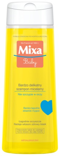 Mixa Baby jemný hypoalergénny micelárny šampón pre deti 300 ml