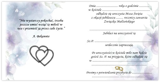 POZVÁNKY NA SVADOBNÉ VÝROČIE 15 25 50 40 AKÉKOĽVEK