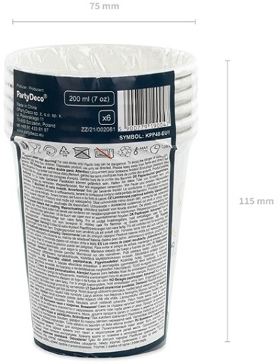 HRNČEKY KOSMOS party SPACE raketové hrnčeky 200ml x6 pre detské narodeniny