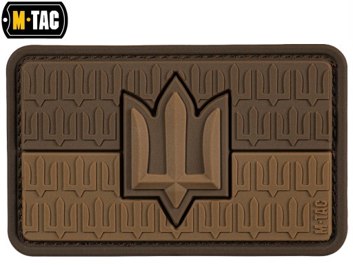 3D nášivka na vlajku Ukrajiny s emblémom Trident M-Tac 8x5 cm PVC Coyote na suchý zips