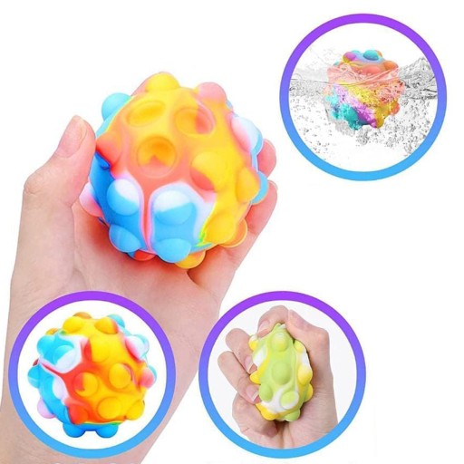 ANTISTRESOVÁ HRAČKA GNIOTEK POP IT GUĽA PUSH BUBBLE SENSORY COLOR