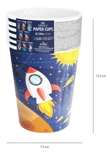 KOSMOS narodeninové poháre papierové 220ml 8ks + poplatok za SUP