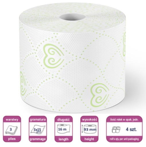 Toaletný papier Almusso Camilla 3 vrstvy 4 rolky
