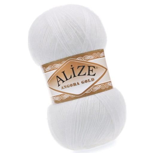 Priadza Angora Gold - 55 White Alize