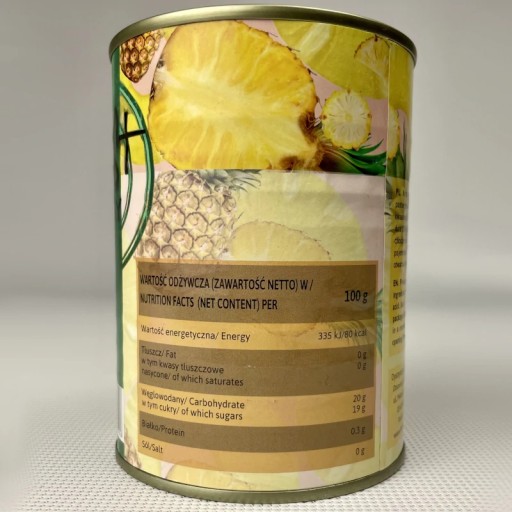 East Way Ananás v svetlom sirupe plátky 565 g