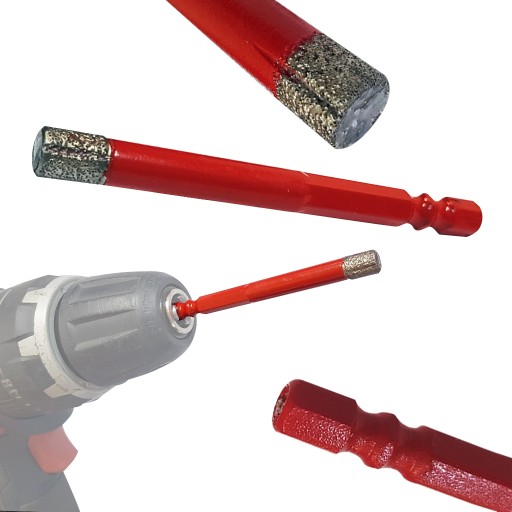 OTVOROVÁ PÍLA DIAMANTOVÁ VŔTAČKA VŔTAČKA 8mm PRE ŠESTESTNÁROVÚ keramiku