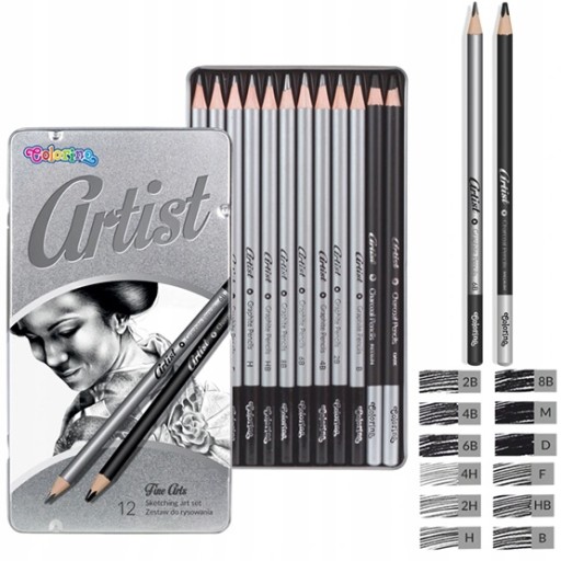 Colorino ARTIST skicovacie ceruzky 12 ks 80118