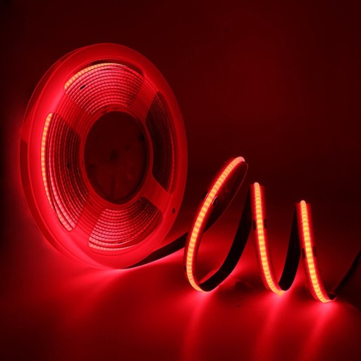Neónový COB LED pás 12V ČERVENÝ 1m Homogénny