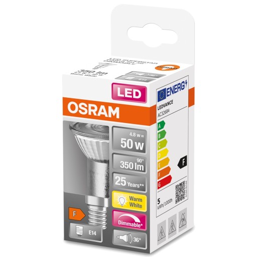 LED žiarovka 4,8W = 50W E14 2700K Stmievateľná Osram