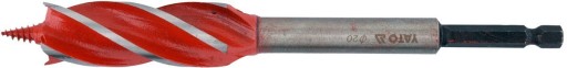 VŔTAČKA DO DREVA VŔTAČKA 20MM 4-PLÁŠŤOVÁ ŠESTIHRANNÁ OCEĽ HRC