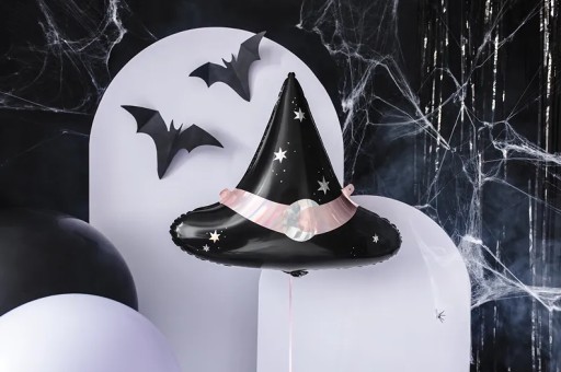 Fóliový balón Čarodejnícky klobúk NA DEKORÁCIU HALLOWEENSKÉ OZDOBY 66cm VEĽKÝ