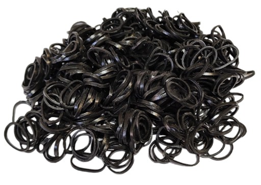 Silikónové čierne gumičky na hrivu pre kone