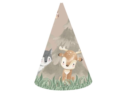 Narodeninové čiapky Forest Animals 6 ks