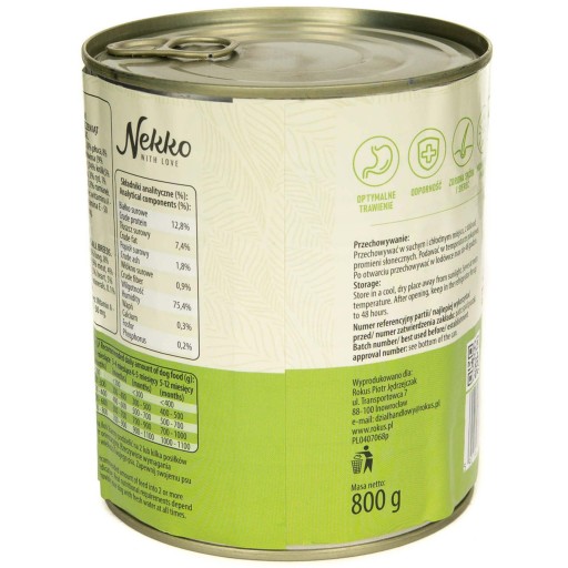 NEKKO Junior krmivo pre psov pre šteňatá králikov 800g