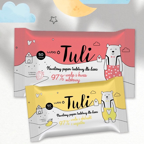 Luba Tuli vlhčený toaletný papier pre deti Jahoda 50 ks