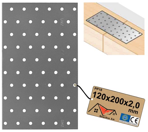 PERFOROVANÝ PLACHT PLOCHÝ TESNENIE 120x200x2,0 mm