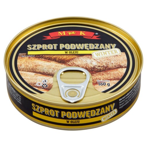 ŠPROTY ÚDENÉ V ZIMNOM OLEJI 160G MK