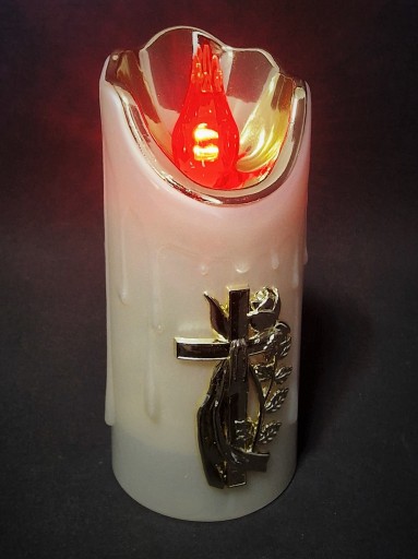 VEĽKÁ AKUMULÁTOROVÁ VLOŽKA SVIEČKY LED PRE SVIEČKY 16CM EFEKT PLAMEŇA NA BATÉRIU