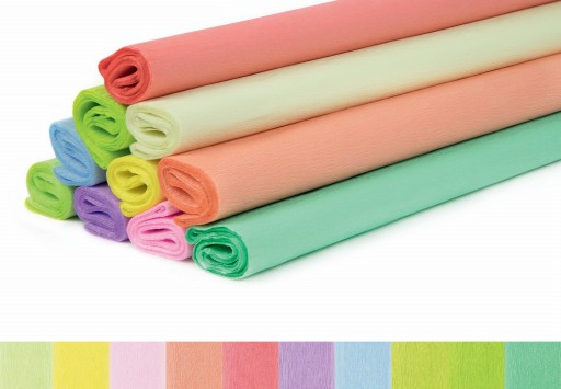 Pastelový hodvábny papier FIORELLO, sada 10 roliek/farby