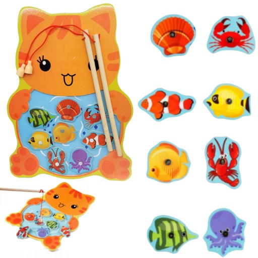 Rybárske GAME CAT ECO WOOD dva MAGNETICKÉ rybárske prúty