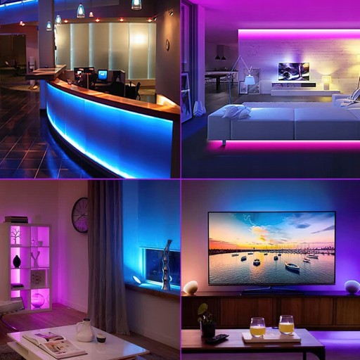 RGB LED PÚH USB S DIAĽKOVÝM 5V FAREBNÝM LED TV PODSVETĽENÍM TV 2M + DIAĽKOVÉ
