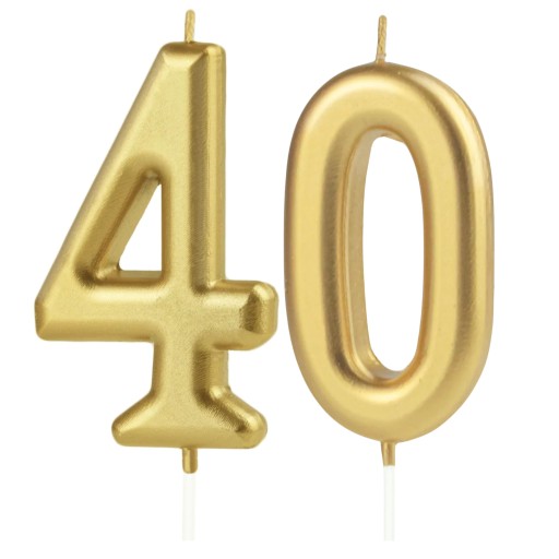 ZLATÉ SVIEČKY NA TORTU 40 JUBILEUM 44 NARODENIN