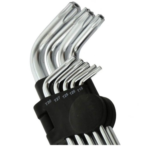 TORX SET TORX KEYS T15-T55 260mm 9 PRVKOV OCEL CR-V DLH.