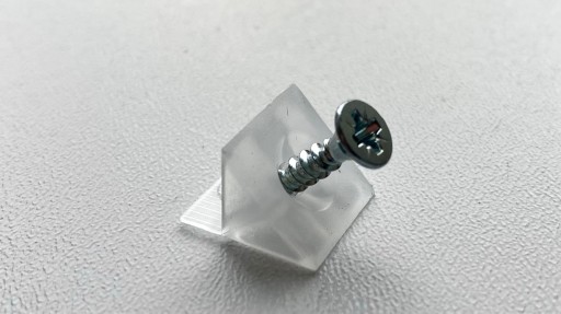 Stabilizátor zadnej steny so skrutkou 3,5 x 16 mm, bezfarebný, 100 kusov