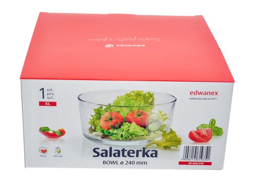 Sklenená šalátová misa jednoduchá misa vrstvený šalát