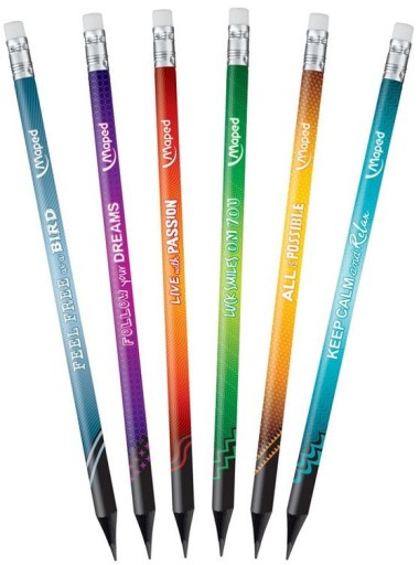 Ohybná trojuholníková ceruzka Maped Energy HB, 6 ks.